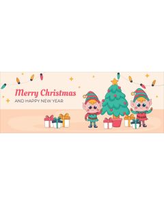 2400mm x 900mm Christmas Child Friendly A PVC Banner